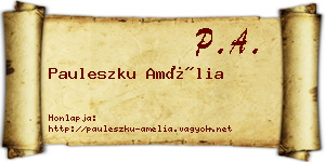 Pauleszku Amélia névjegykártya